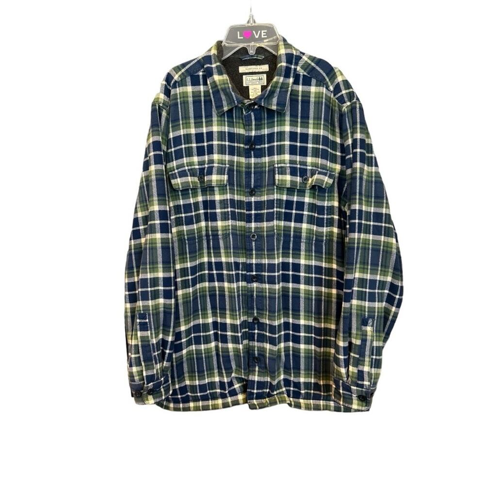 L.L. Bean Fleece Lined Flannel Jacket with Pockets- Size Large - Picture 11 of 16